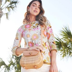 BNWT Spartina 449 Island Fringe Top Heyward’s Rate Gerber Daisies XS 2023